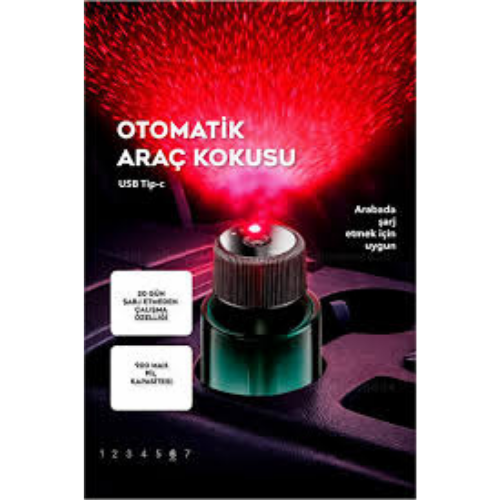 Bakeey Mercedes Lazer Işıklı 3 Modlu Otomatik Araç Parfümü – Akıllı Oto Kokusu