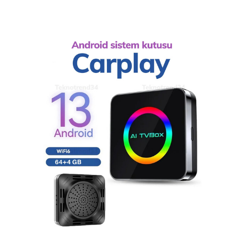 Bakeey Kablosuz CarPlay Adaptörü | Tak-Çalıştır, Hızlı Bağlantı, USB Dongle 4+64 GB